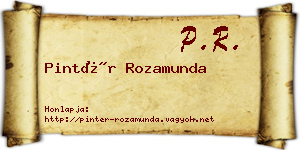Pintér Rozamunda névjegykártya